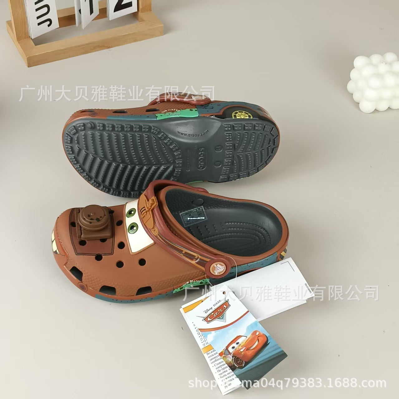 Children's Crocs Cars Teeth Shoes New Children's Shoes Plaid Flat Beach Sandals Slippers For Boys