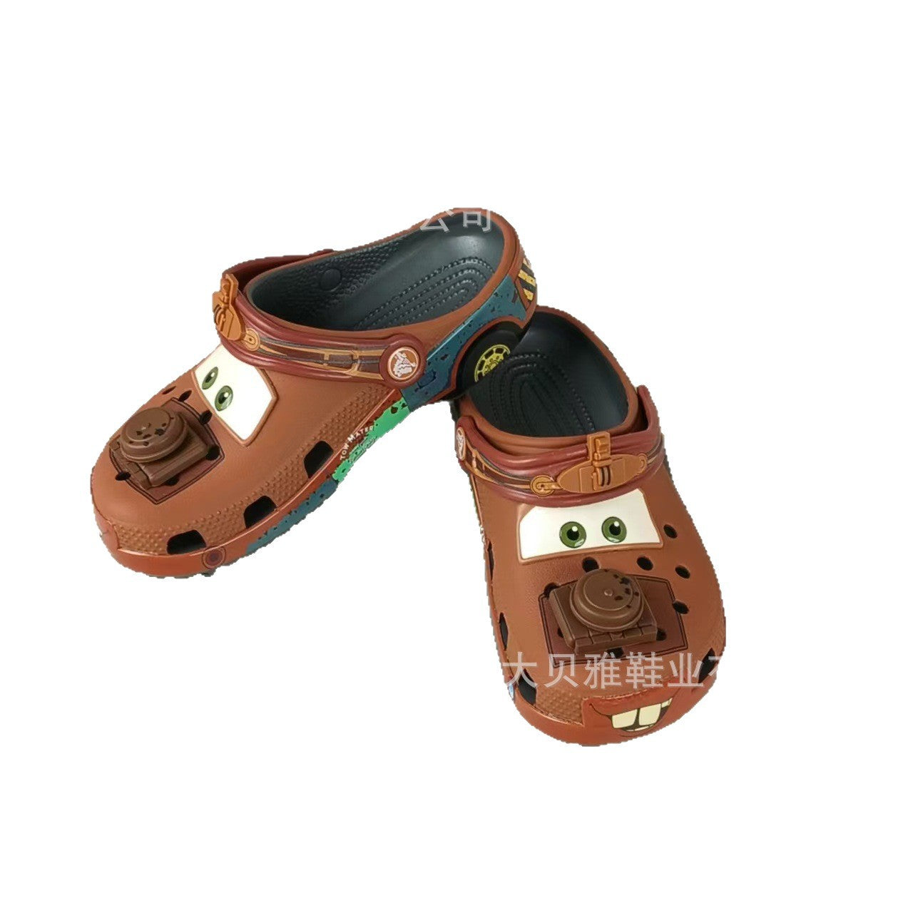 Children's Crocs Cars Teeth Shoes New Children's Shoes Plaid Flat Beach Sandals Slippers For Boys