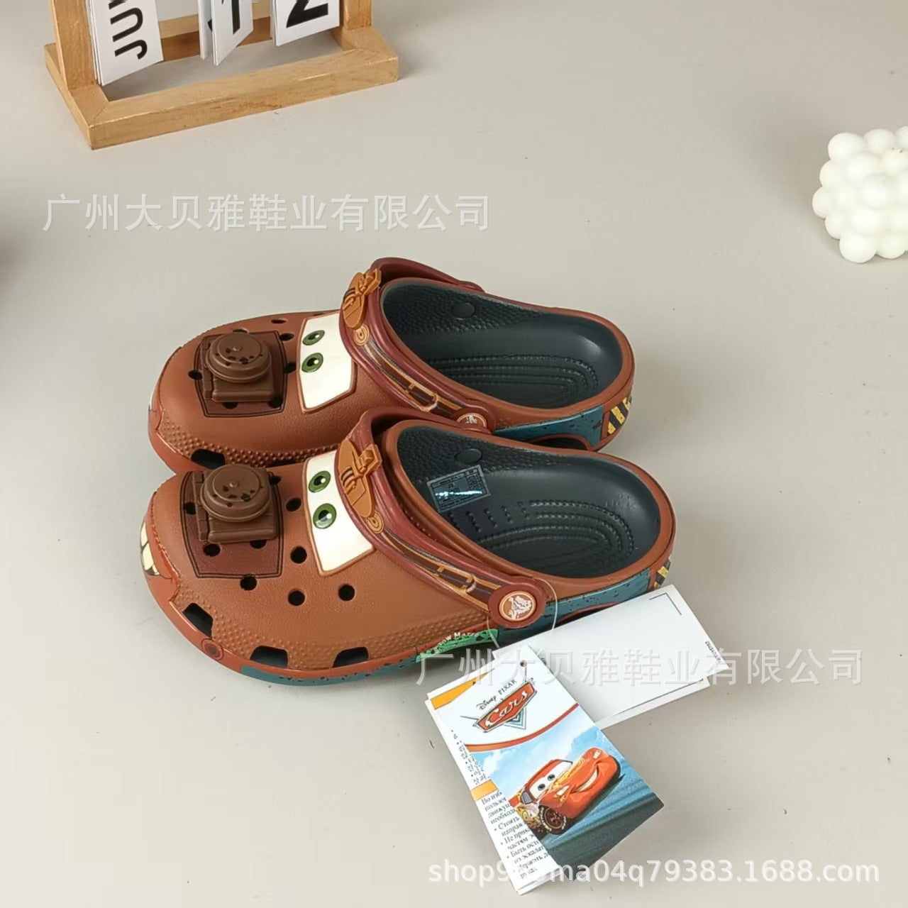 Children's Crocs Cars Teeth Shoes New Children's Shoes Plaid Flat Beach Sandals Slippers For Boys