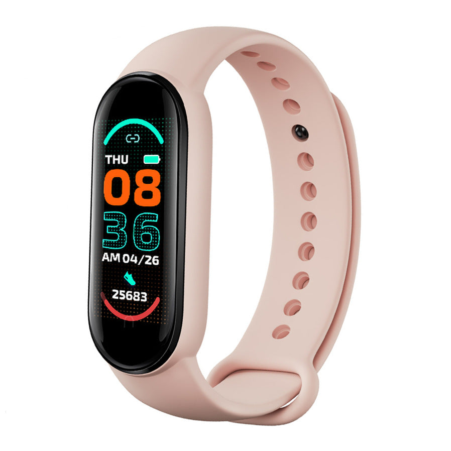 M6 Smart Bracelet Heart Rate Blood Pressure Bluetooth Step Meter Music Weather Sleep Monitoring Cross-border M6 Smart Sports Bracelet