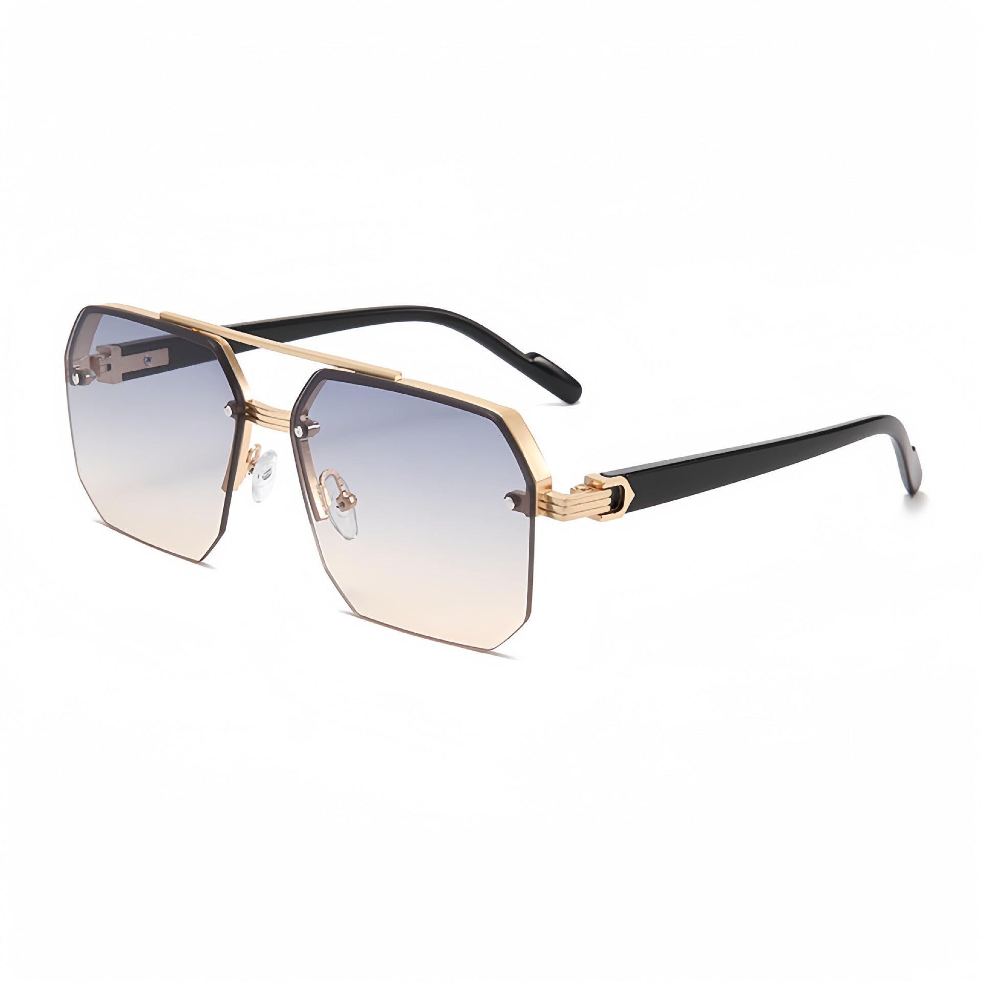 New Boys&#039; Driving Sunglasses, Big Face, Slimming, Anti-Uv Driving Glasses, High-End Half-Frame Sunglasses