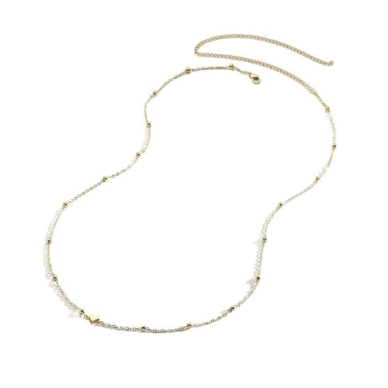Jewelry Fashion Round Bead Chain Double-layer Ladies Waist Chain Personalized Simple Metal Chain Body Chain