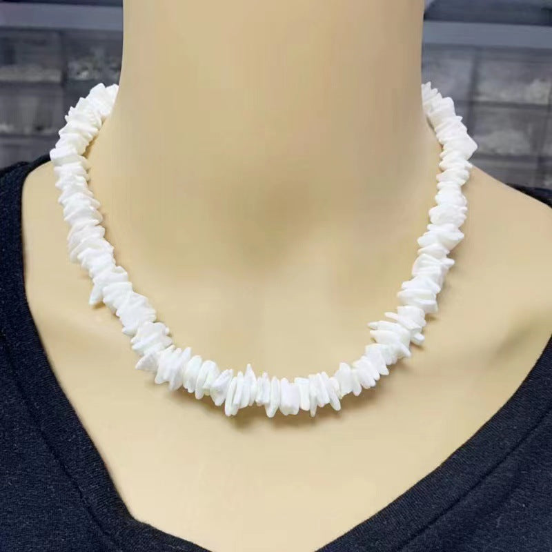 Shell Necklace Handmade Natural Broken Shell Hawaiian Clavicle Chain Irregular Shell Bracelet