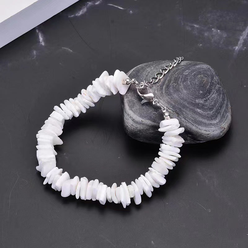 Shell Necklace Handmade Natural Broken Shell Hawaiian Clavicle Chain Irregular Shell Bracelet