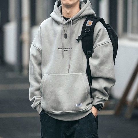 Free Shipping Autumn And Winter Plus Velvet Outer Wear Retro Sweater Men&#039;s Loose Trend All-match Hoodie Ins Hong Kong Style Couple Leisure